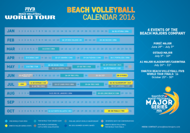 Beach volleyball calendar