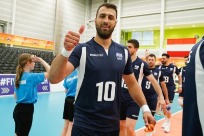 20170524 NED: 2018 FIVB Volleyball World Championship qualification, Koog aan de Zaan Andreas Andreadis (10) of Greece ©2017-FotoHoogendoorn.nl / Pim Waslander