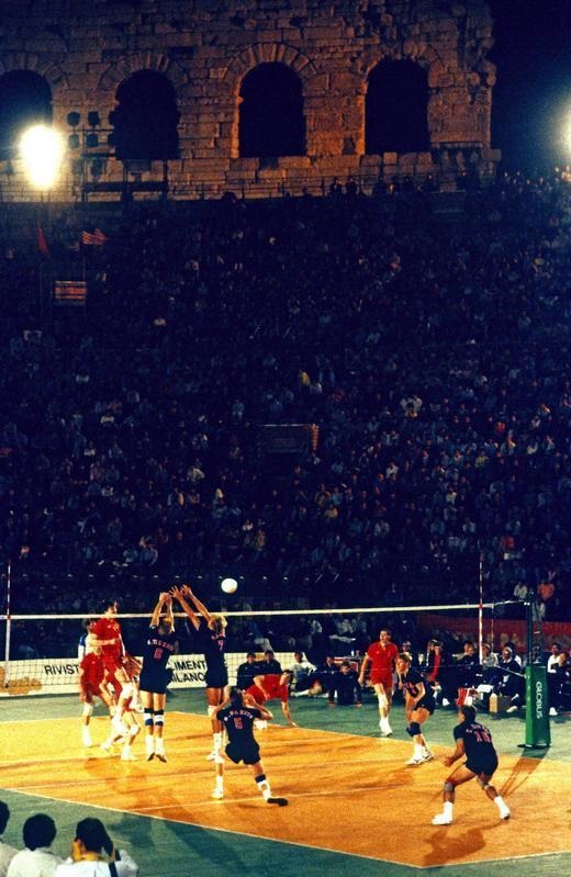 USA - URSS ( CCCP) arena di verona 23 maggio 1988 panoramiva dell'arena foto galbiati fiorenzo
