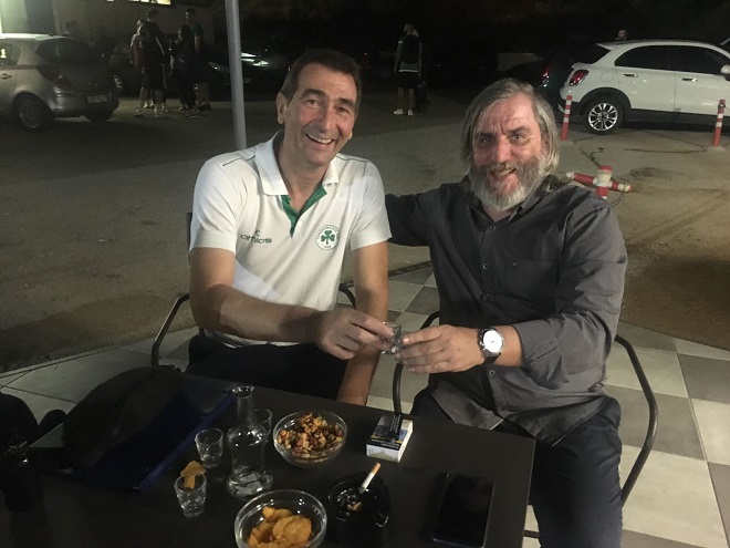 Δανδάλης-Ανδρεόπουλος ήπιαν και τις ρακές τους μετά το φιλικό στο ΒΑΚ