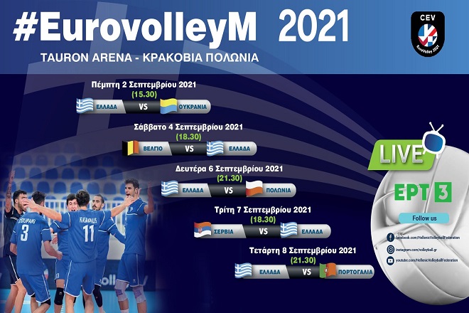 Eurovolley: Στην ΕΡΤ3 οι προσπάθειες της Εθνικής ανδρών