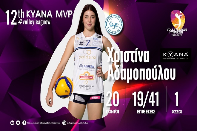 Νέα, ωραία και… MVP η Αδαμοπούλου