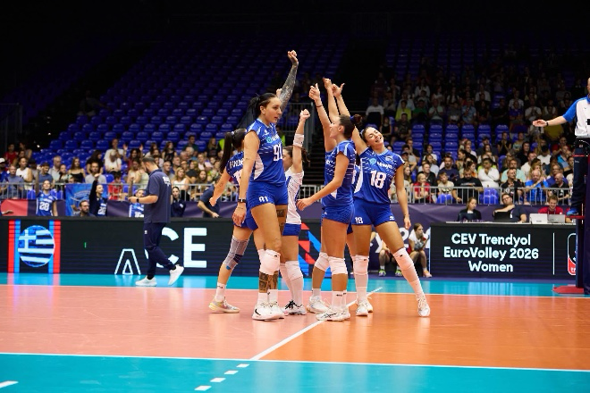 EurovolleyW 2026: Στις 8 καλύτερες της Ευρώπης η Ελλάδα – Μυθικό 3-0 επί της Γαλλίας!