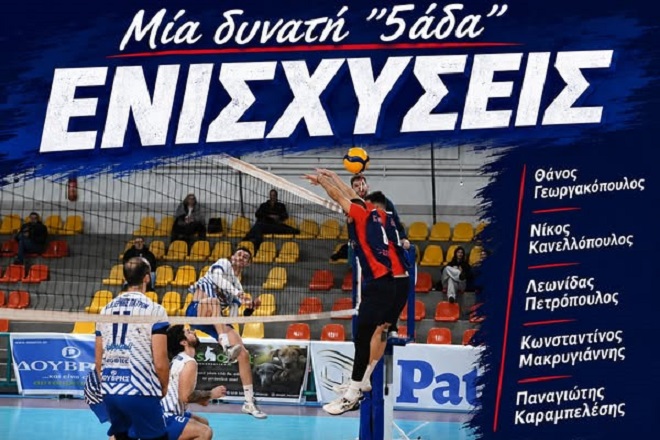 Πενταπλή ενίσχυση για τον φιλόδοξο ΑΟ Αιγιαλέων