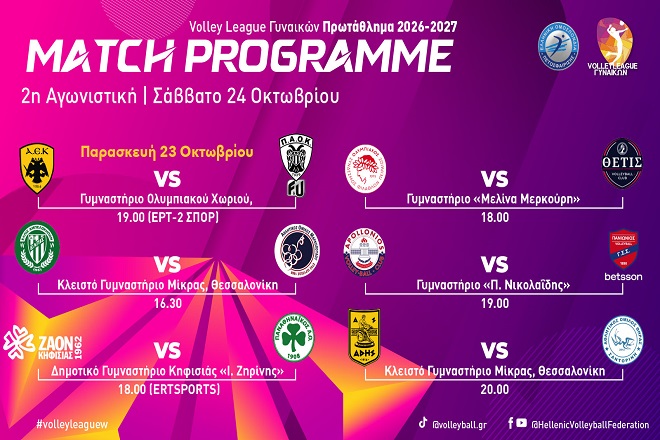 Volley League Γυναικών – 2η αγωνιστική: Ένα «deja vu» στην δεύτερη μέρα